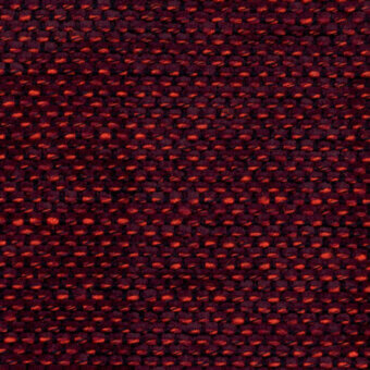 Bordeaux tweed fabric texture, irregular weave with speckled orange-red threads, dense construction from miniforms’ Gubbio Torrilana collection.